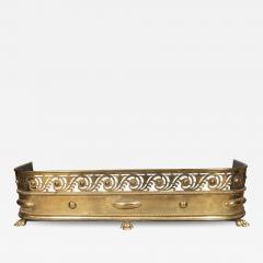 Victorian Brass Fire Fender - 4219008