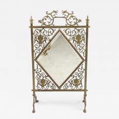 Victorian Brass Fire Screen - 4689926