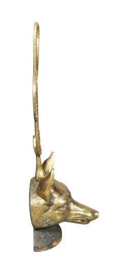 Victorian Brass Fox Head Door Stop - 4271289