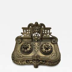 Victorian Brass Inkwell Circa 1870 1900 - 4402463