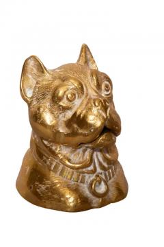 Victorian Brass Inkwell In The Form Of A Terrier - 4139576