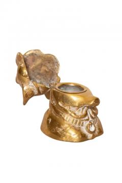 Victorian Brass Inkwell In The Form Of A Terrier - 4139577