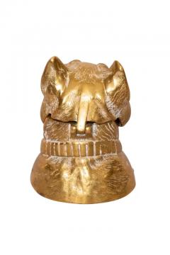 Victorian Brass Inkwell In The Form Of A Terrier - 4139578