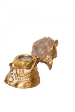 Victorian Brass Inkwell In The Form Of A Terrier - 4139579