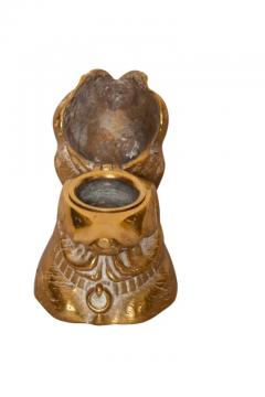 Victorian Brass Inkwell In The Form Of A Terrier - 4139611