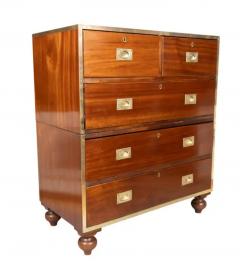 Victorian Brass Mounted Mahogany Campaign Chest - 4152473