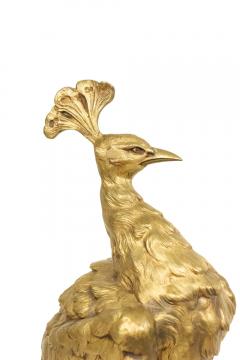 Victorian Bronze Dore Peacock Figure - 4629329
