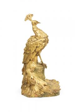 Victorian Bronze Dore Peacock Figure - 4629330