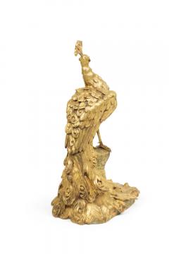 Victorian Bronze Dore Peacock Figure - 4629332
