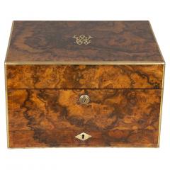 Victorian Burl Walnut Gentlemans Dressing Box - 3768688