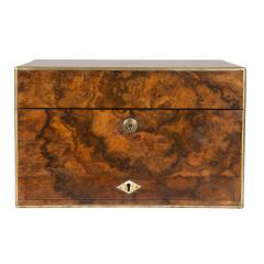 Victorian Burl Walnut Gentlemans Dressing Box - 3768692