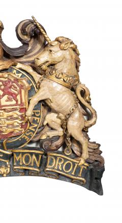 Victorian Carved Polychrome Coat Of Arms Of The United Kingdom - 4465379