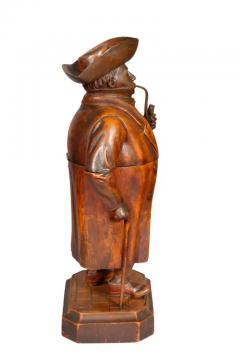 Victorian Carved Walnut Figural Tobacco Box - 4139057