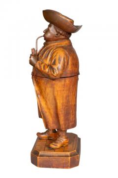Victorian Carved Walnut Figural Tobacco Box - 4139091