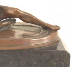 Victorian Copper Reclining Figure Scuplture - 4670273