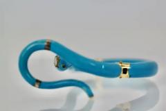 Victorian Diamond Enamel Snake Bracelet - 3458922