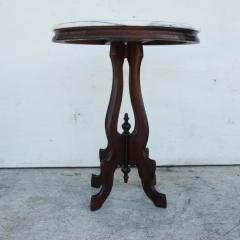 Victorian Eastlake Marble Top Pedestal Side Table - 2683525