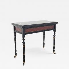 Victorian English Amboyna Elm Folding Game Table circa 1870 - 3482352