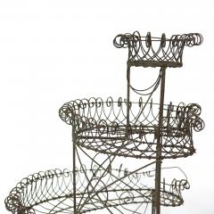 Victorian Era French Wirework Demilune Planter 19th Century  - 2182660