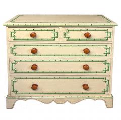 Victorian Faux Bamboo Painted Chest Of Drawers - 4615004