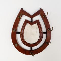 Victorian Horseshoe Shaped Mirror with Brass Hangers - 3078438