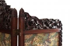 Victorian Mahogany 4 Fold Screen - 1379868