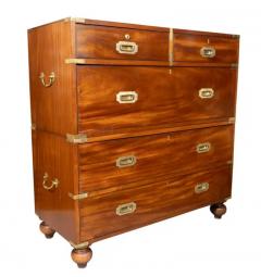 Victorian Mahogany And Brass Mounted Campaign Chest - 4149458