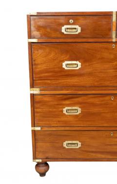 Victorian Mahogany And Brass Mounted Campaign Chest - 4149461