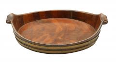 Victorian Mahogany And Brass Tray - 4330305