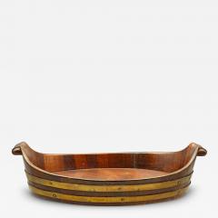 Victorian Mahogany And Brass Tray - 4332624