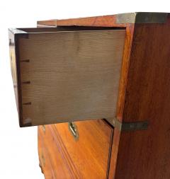 Victorian Mahogany Brass Bound Campaign Chest - 4645450