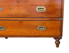 Victorian Mahogany Brass Bound Campaign Chest - 4645471