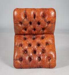 Victorian Mahogany Buttoned Leather Gout Footstool - 2803825