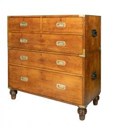 Victorian Mahogany Campaign Chest By S W Silver Co - 4396653