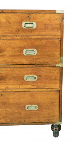 Victorian Mahogany Campaign Chest By S W Silver Co - 4396665