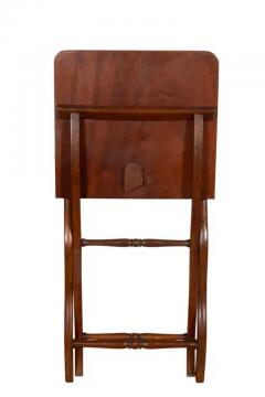 Victorian Mahogany Campaign Map Table - 4137816