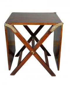 Victorian Mahogany Collapsible Campaign Camp Table - 4149609