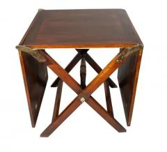 Victorian Mahogany Collapsible Campaign Camp Table - 4149636