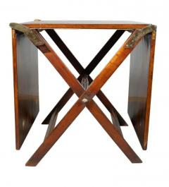 Victorian Mahogany Collapsible Campaign Camp Table - 4149643