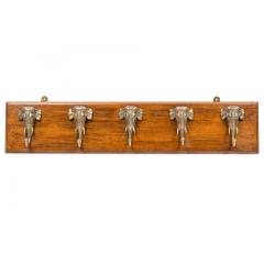 Victorian Mahogany Elephant Wall Hatrack - 4695041