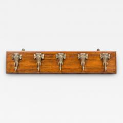 Victorian Mahogany Elephant Wall Hatrack - 4695141