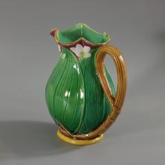 Victorian Minton Majolica Lily Pad and Flower Jug Pitcher - 3485988