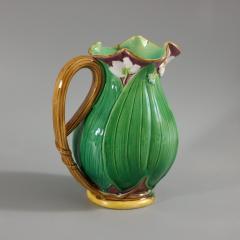 Victorian Minton Majolica Lily Pad and Flower Jug Pitcher - 3485990