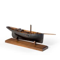 Victorian Model Of A Racing Yacht On A Wooden Stand Original Paint - 1229610