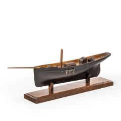 Victorian Model Of A Racing Yacht On A Wooden Stand Original Paint - 1229611