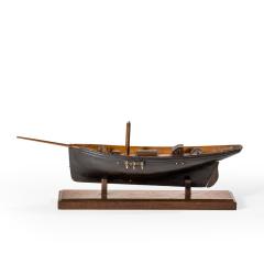 Victorian Model Of A Racing Yacht On A Wooden Stand Original Paint - 1229613