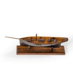 Victorian Model Of A Racing Yacht On A Wooden Stand Original Paint - 1229614