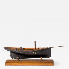 Victorian Model Of A Racing Yacht On A Wooden Stand Original Paint - 1229820