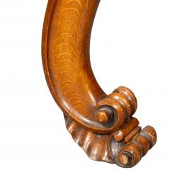 Victorian Oak And Inlaid Marble Center Table - 4810213