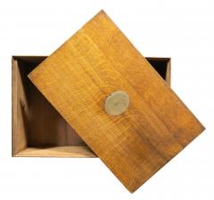 Victorian Oak Campaign Document Box On Brass Base - 4382658